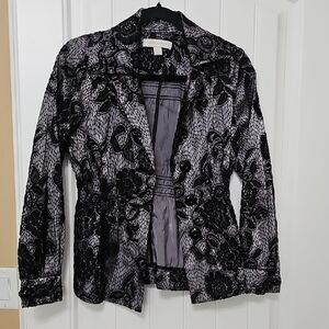 Elegant Black Lace Women's Jacket